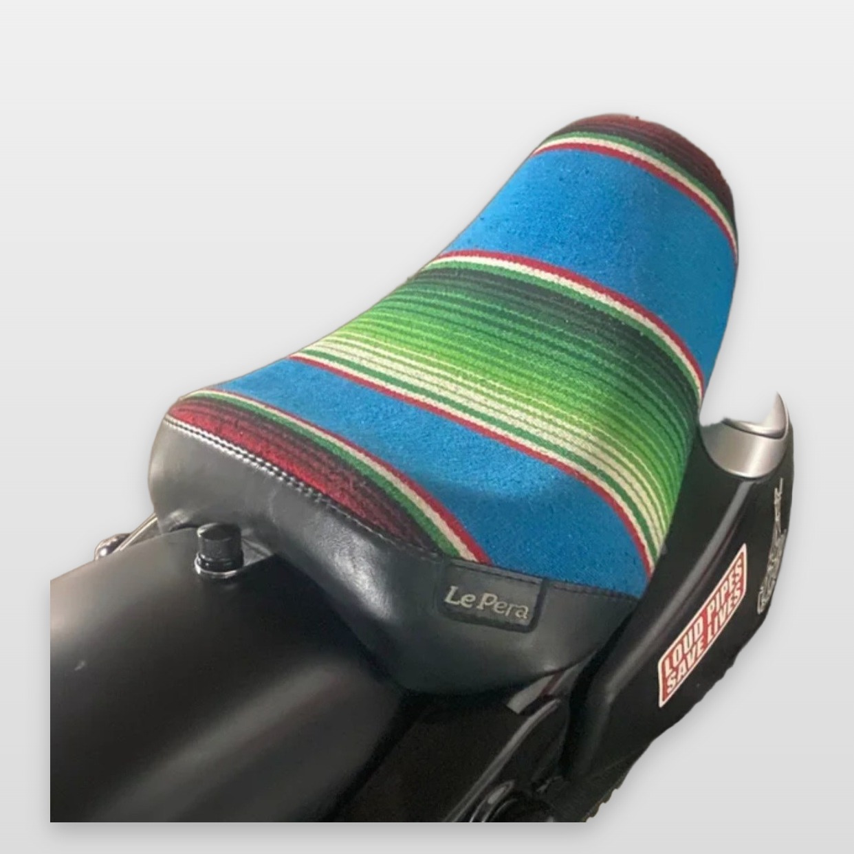Asiento Le Pera Barebones Sportster estilo Serape Mexicano
